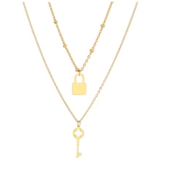 Women's Gold Necklace, Layered Necklace, Gold Jewelry, Women's Gift Idea, Gold - Picture 1 of 1